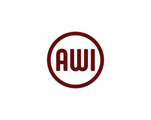 AWI logo design vector template