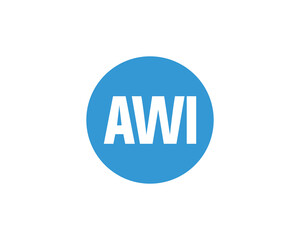 AWI logo design vector template