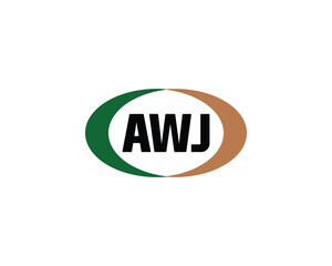 AWJ logo design vector template