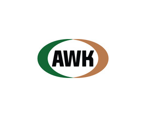 AWK logo design vector template