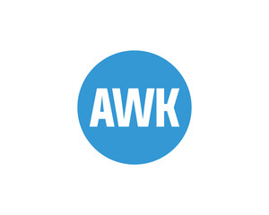 AWK logo design vector template