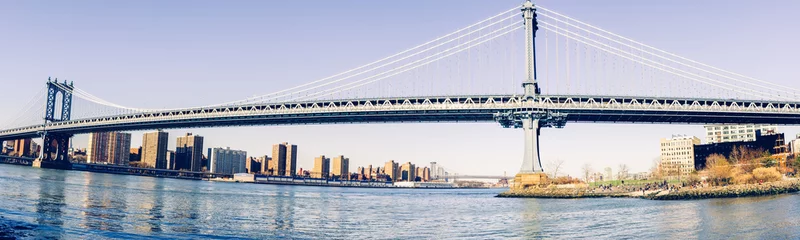 Keuken spatwand met foto View of Manhattan Bridge from the Brooklyn Bridge Park. © Farouk