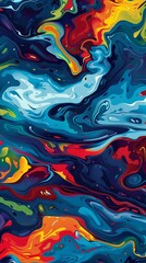 Contemporary graphic wallpaper with abstract