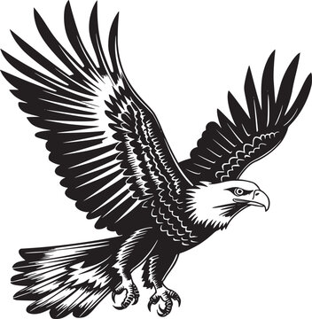 Eagle vector black and white