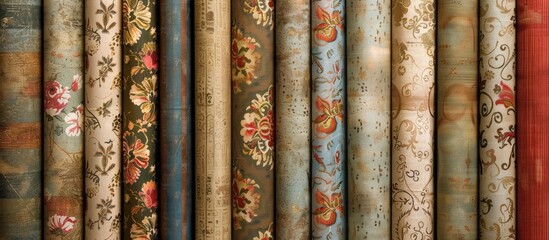 Fototapeta premium Variety of Patterns Found in Wallpaper Fabric Surface
