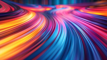 Digital Transformation Abstract Colorful Lines Growth Leadership