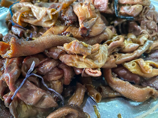 Various foods from the intestines of cows and goats