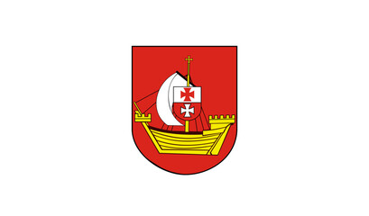 Obraz premium Flag of arms of Elblon county