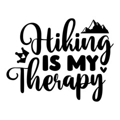 Hiking Is My Therapy SVG