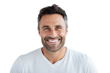  smiling businessman isolated on transparent background.