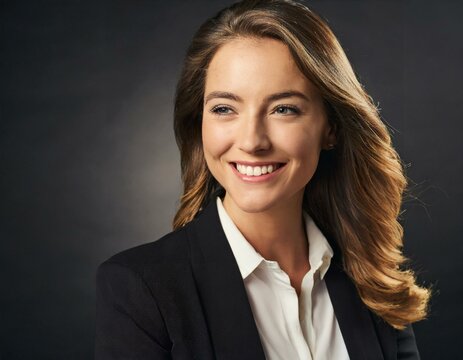 Business Woman, Manager, L&auml;chelnde, selbstbewusste F&uuml;hrungskraft