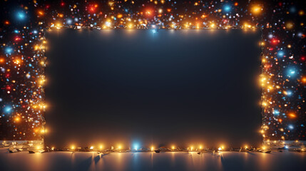 Bokeh decorative lights frame
