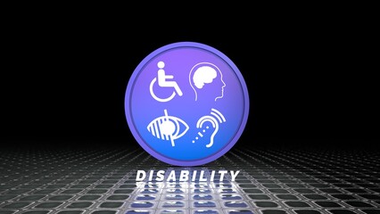 Disabled, Disability Signs, Icons are Visual Presentation - Visual Design.