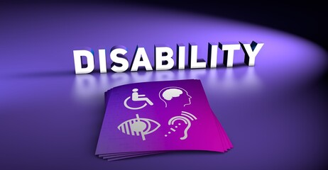 Disabled, Disability Signs, Icons are Visual Presentation - Visual Design.