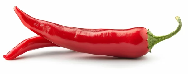 Outdoor kussens red hot chili pepper isolated on white © paul