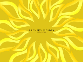 Floral pattern design on beautiful yellow background.