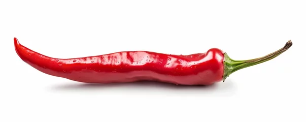 Fototapeten red hot chili pepper isolated on white © paul