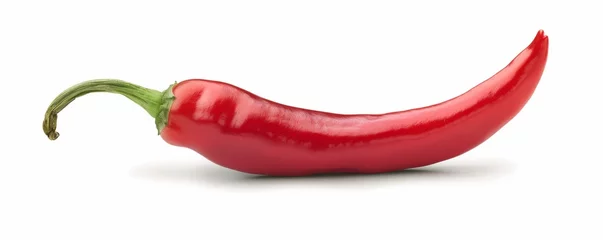 Gordijnen red hot chili pepper isolated on white © paul