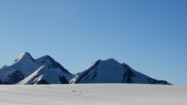 Castor 4225m, Pollux 4089m, Liskamm 4532m