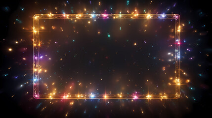 Obraz premium Bokeh decorative lights frame