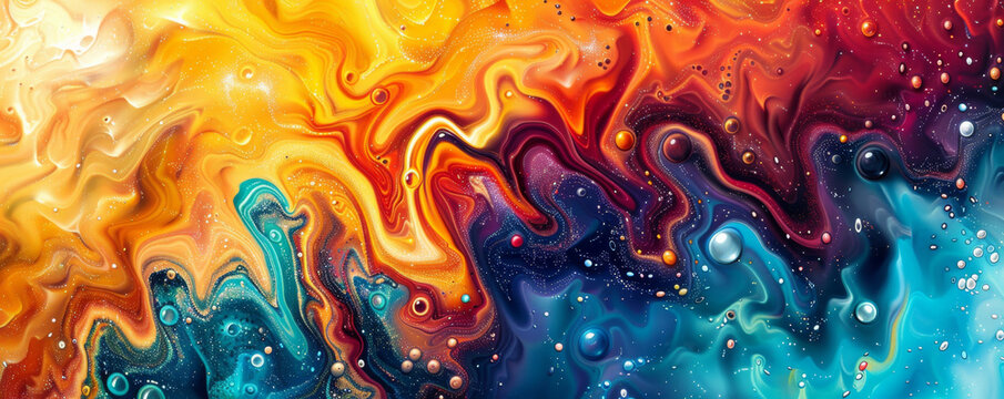 Close-Up Earth with Solar Storm Abstract Art Gen AI