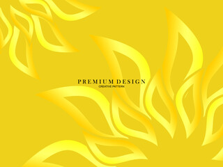 Floral pattern design on beautiful yellow background.