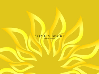 Floral pattern design on beautiful yellow background.