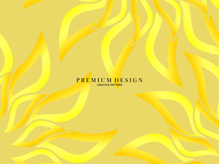 Floral pattern design on beautiful yellow background.