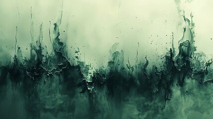 Texture background with splashes and stains in dark green tones.
Concept: about nature and ecology, design and background quality in various creative projects.
Banner