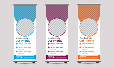 Multiple business roll up banner design