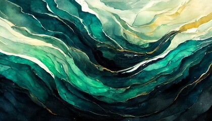Darstellung von Wellen mittels Wasserfarben. Watercolor paint. Wasserfarben Hintergrund. Aquarell Wallpaper