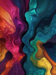 Fototapeta premium abstract colorful background with fractal explosion abstract paint color splash
