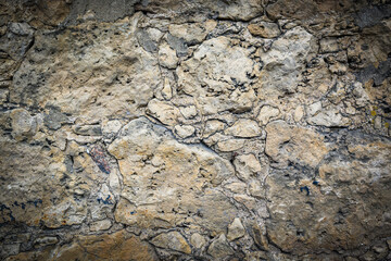 Stone wall texture background - with stones of different sizes 1