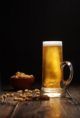 A mug with traditional German lager beer	