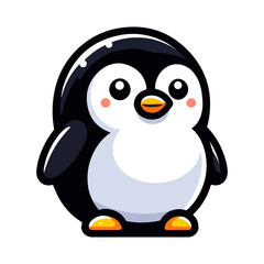 cartoon cute pinguin icon character