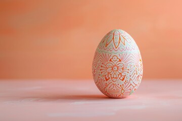 Colorful decorated Easter egg. Ai generative art