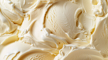 Close up of surface of vanilla ice cream. Texture of white ice cream.