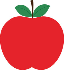 Simple Apple in flat style. Vector illusration