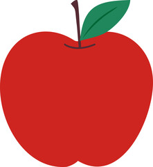 Simple Apple in flat style. Vector illusration