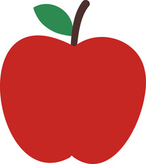 Simple Apple in flat style. Vector illusration