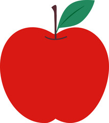Simple Apple in flat style. Vector illusration