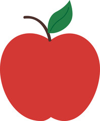 Simple Apple in flat style. Vector illusration