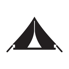 Camping tent icon set