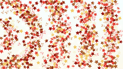 Obraz na płótnie Canvas Realistic Background with Confetti of Stars Glitter Particles. Sparkle Lights Texture. Celebration pattern. Light Spots. Explosion of Confetti. Glitter Vector Illustration. Design for Poster.