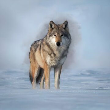 Picture of a lonely Wolf.