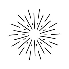 Obraz premium Vintage sunburst collection,Bursting sun rays,Fireworks starburst logotype,Radial sunset beams,Logotype or lettering design element.