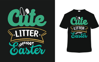 Cute Litter Easter Day T shirt Design, vector illustration, graphic template, print on demand, typography, vintage, eps 10, textile fabrics, retro style, element, apparel, easter tshirt, tee