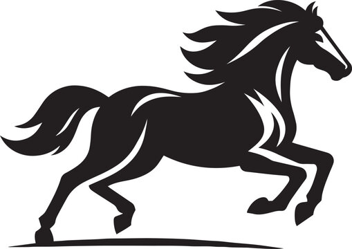 Horse Running Vector Logo Art