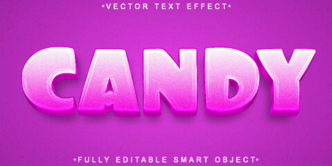 Pink Candy Cute Vector Fully Editable Smart Object Text Effect