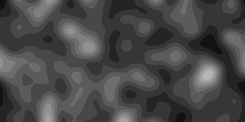 Gray Stylized topographic contour map. Geography scheme and terrain. Topography grid map. Contour map background. Geographic line mountain relief. Abstract lines or wavy backdrop background.
